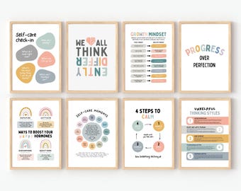 Therapist wallart school counselor-sign counseling posters psychologist print therapy decorations decor office prints psychological