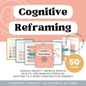 Recadrage cognitif outil de thérapie des distorsions cognitives feuille de travail état d'esprit TCC erreurs de pensée croissance autosuggestion positiverestructuration de l'état d'esprit