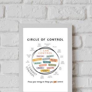 Circle of control, what I can control, what I cannot control, things you can control, things I can control poster