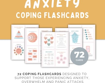 Anxiety Coping Cards: Therapy & Teen Mental Health Resource (PDF Download)