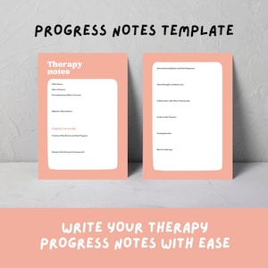 Therapy notes template, therapist note sheets, therapist worksheet, mental health note template, therapist notebook, counseling notes