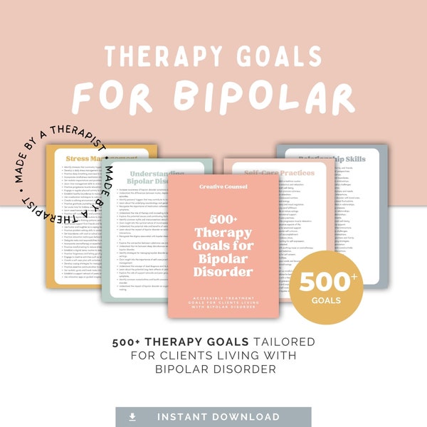 Bipolar disorder therapy goals bi polar worksheet counselor sessions intervention guide therapist counseling plan psychotherapy treatment