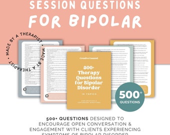 Bipolar disorder therapy questioning bi polar worksheet counselor resource session questions guide therapist tool counseling psychotherapy