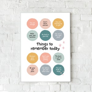 Inspirational desk poster decor morning motivation classroom positive affirmation office typography self-therapy mental health self care