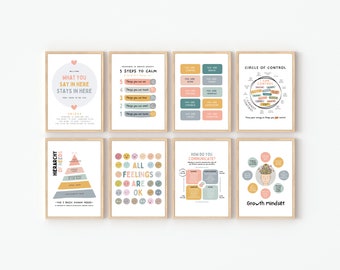 Counselor Office Decor Prints: Therapy Posters (Digital Download)