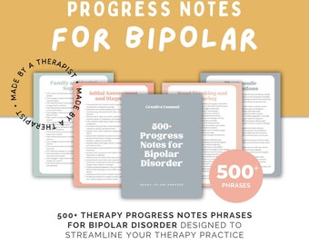 Bipolar Disorder Therapy Progress Notes: Counselor Cheat Sheet (PDF)