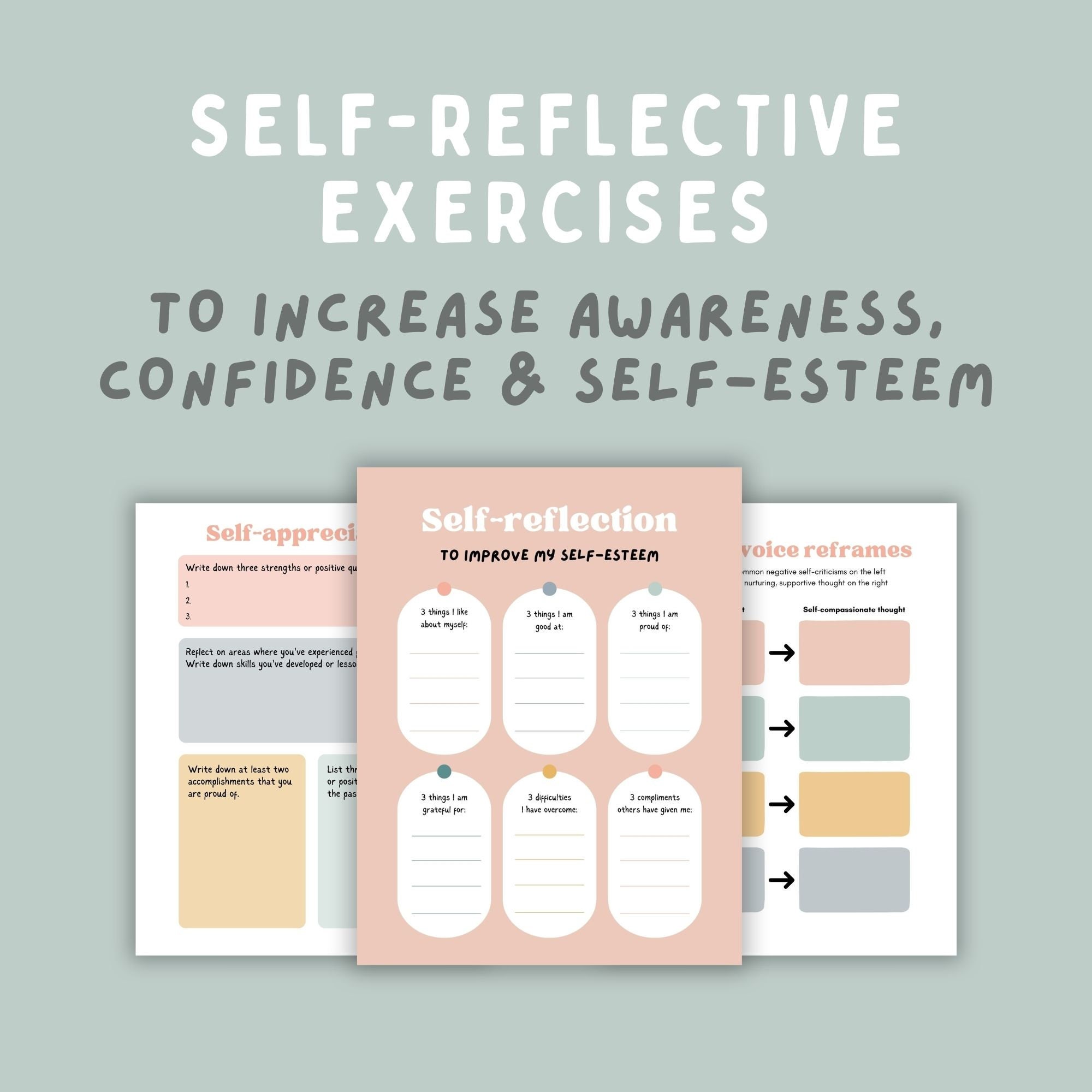 Self-esteem Worksheets People Pleasing Confidence Building Self ...