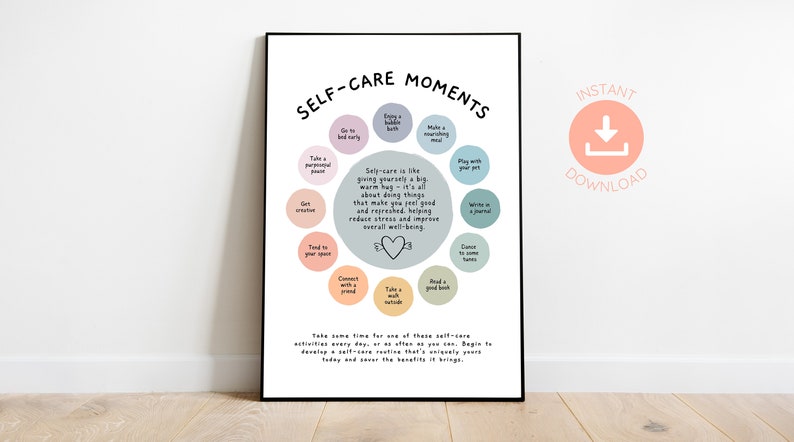 selfcare poster selfcares gift