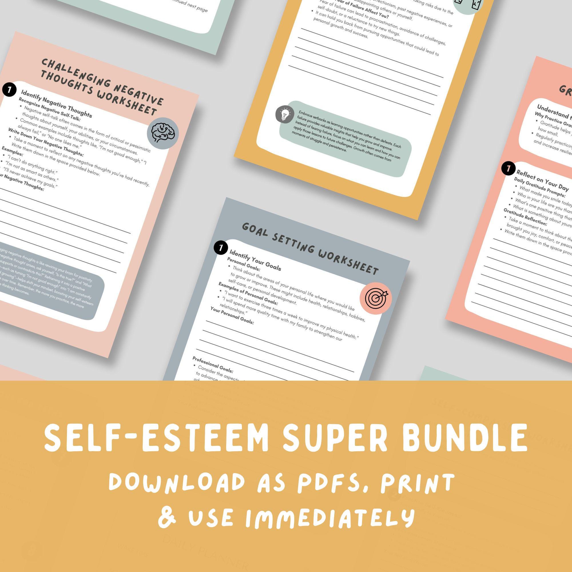 Self-esteem Worksheets People Pleasing Confidence Building Self ...