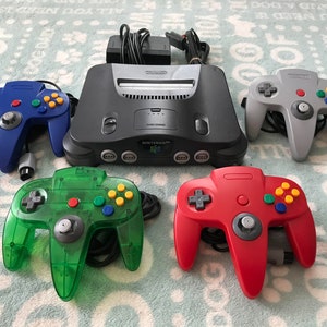 Complete Original Nintendo 64 Console with up to 4 Controllers and Cables