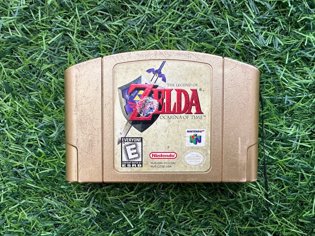Legend of Zelda Ocarina of Time Gold Collector's Edition N64 Authentic
