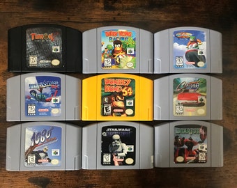 N64 Authentic Games Nintendo 64 Donkey Kong Diddy Kong Star Fox Star Wars 1080 Snowboarding Pilotwings Turok 2 Wave Race Crusin's USA