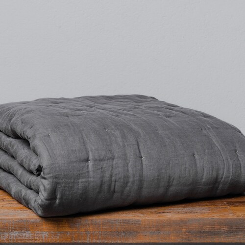 Ivory Linen Quilt Handmade Linen Quilt Linen Quilt King Etsy