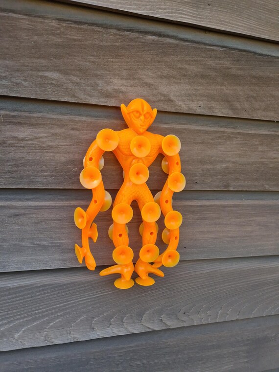 70s Suckerman Orange Toy Mattel - Etsy