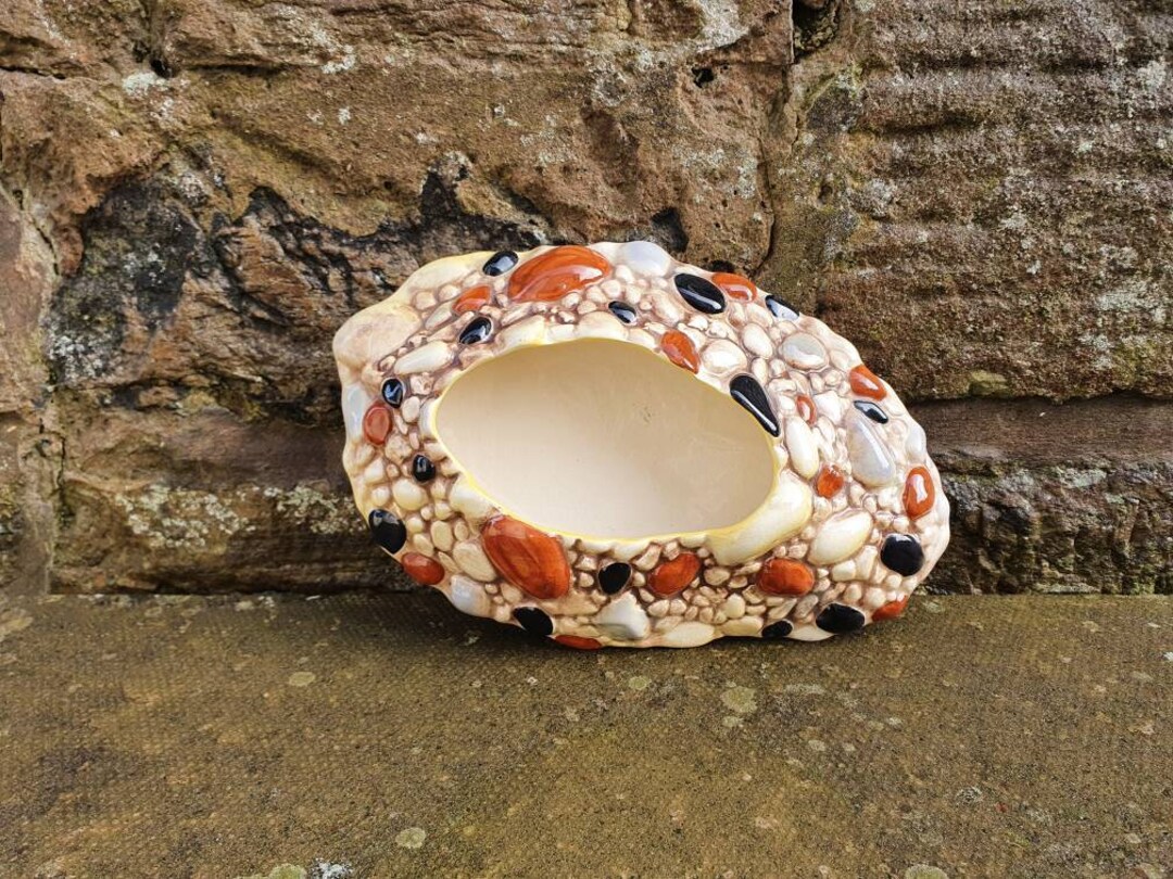Sylvac Pebble Stone Vase Dish 60s Ceramic Pottery Etsy UK