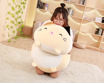 big stuffed cat pillow