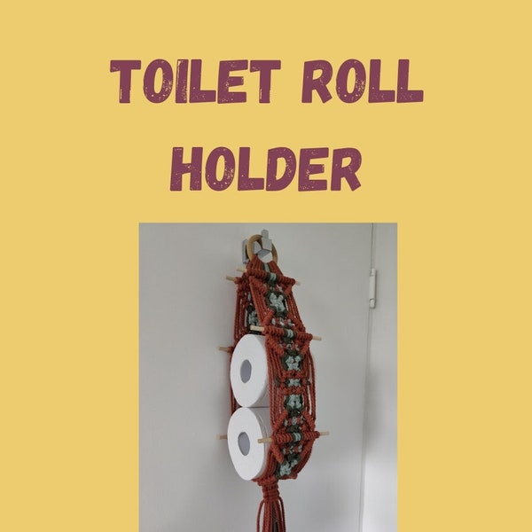 Macrame Toilet Roll Holder Step-by-Step Picture Instructional Pattern Guide pdf