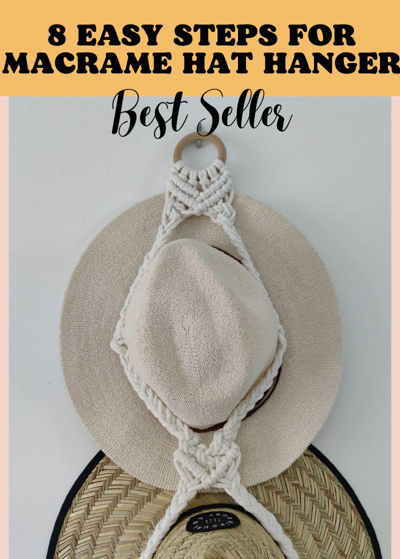 Macrame Cap Pattern Pdf Free Macrame Double Hat Hanger Pattern in 8 Easy Steps | Digital Download ...