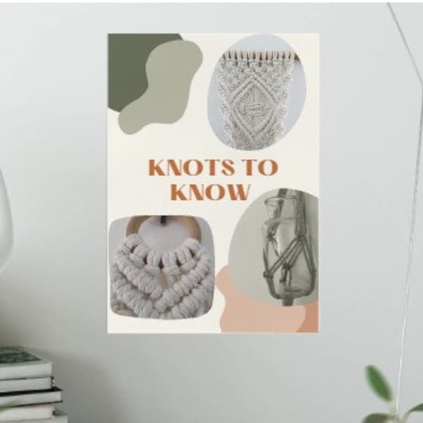 Knots to Know: Beginner Picture Instructional Guide to Basic Macrame Knots pdf digital download