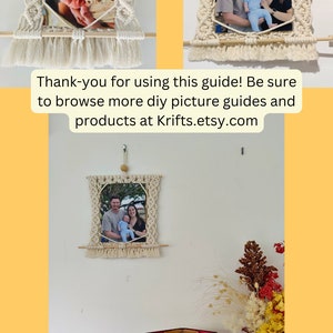 DIY Macramé Photo Frame Pattern Easy to Follow | Pdf Digital Download ...