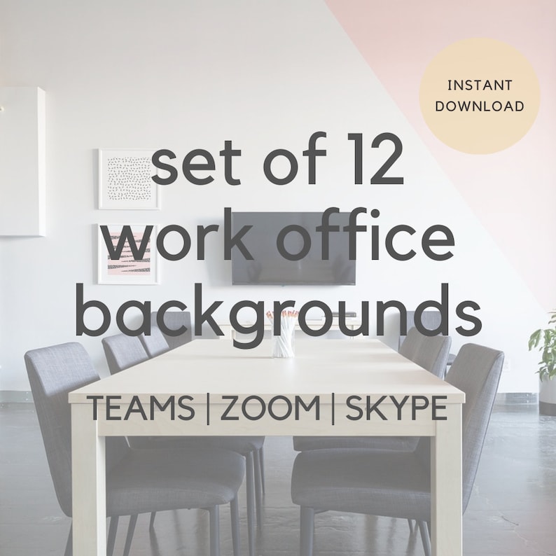 Work Office ZOOM MS TEAMS Background Virtual Meeting Office Etsy