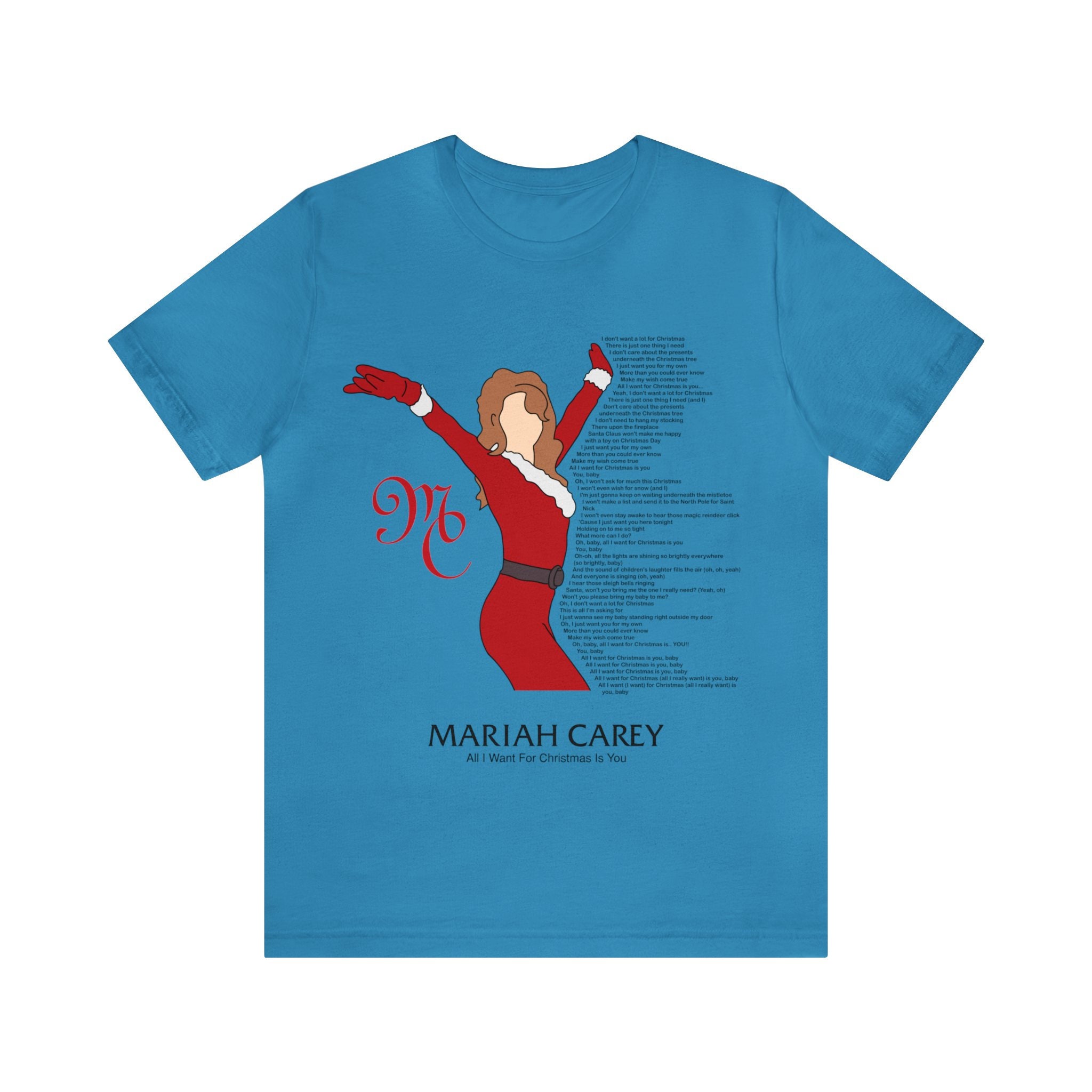 Mariah Carey All I Want for Christmas is You Tshirt, Merry 