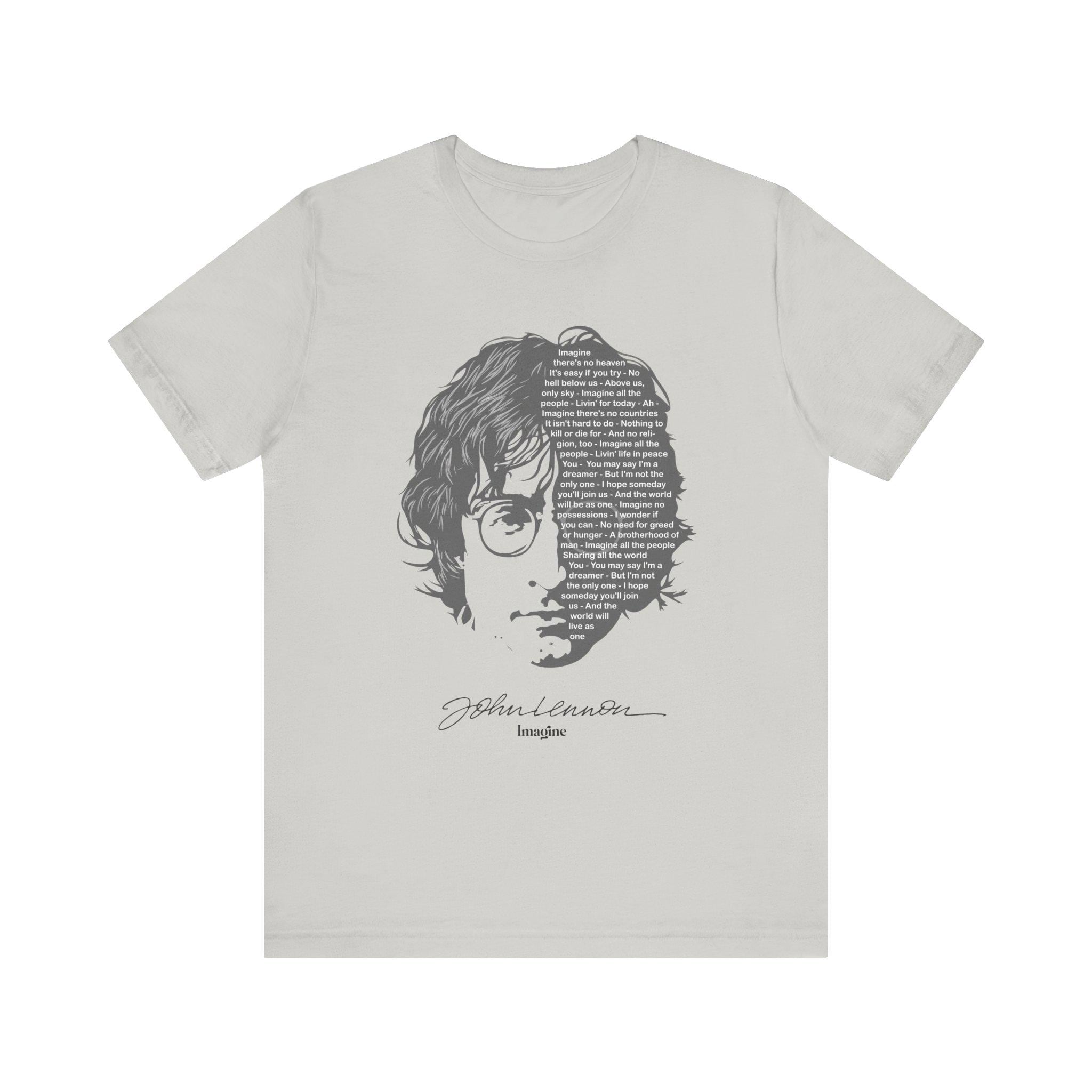 John Lennon Imagine Lyrics Tshirt - Etsy