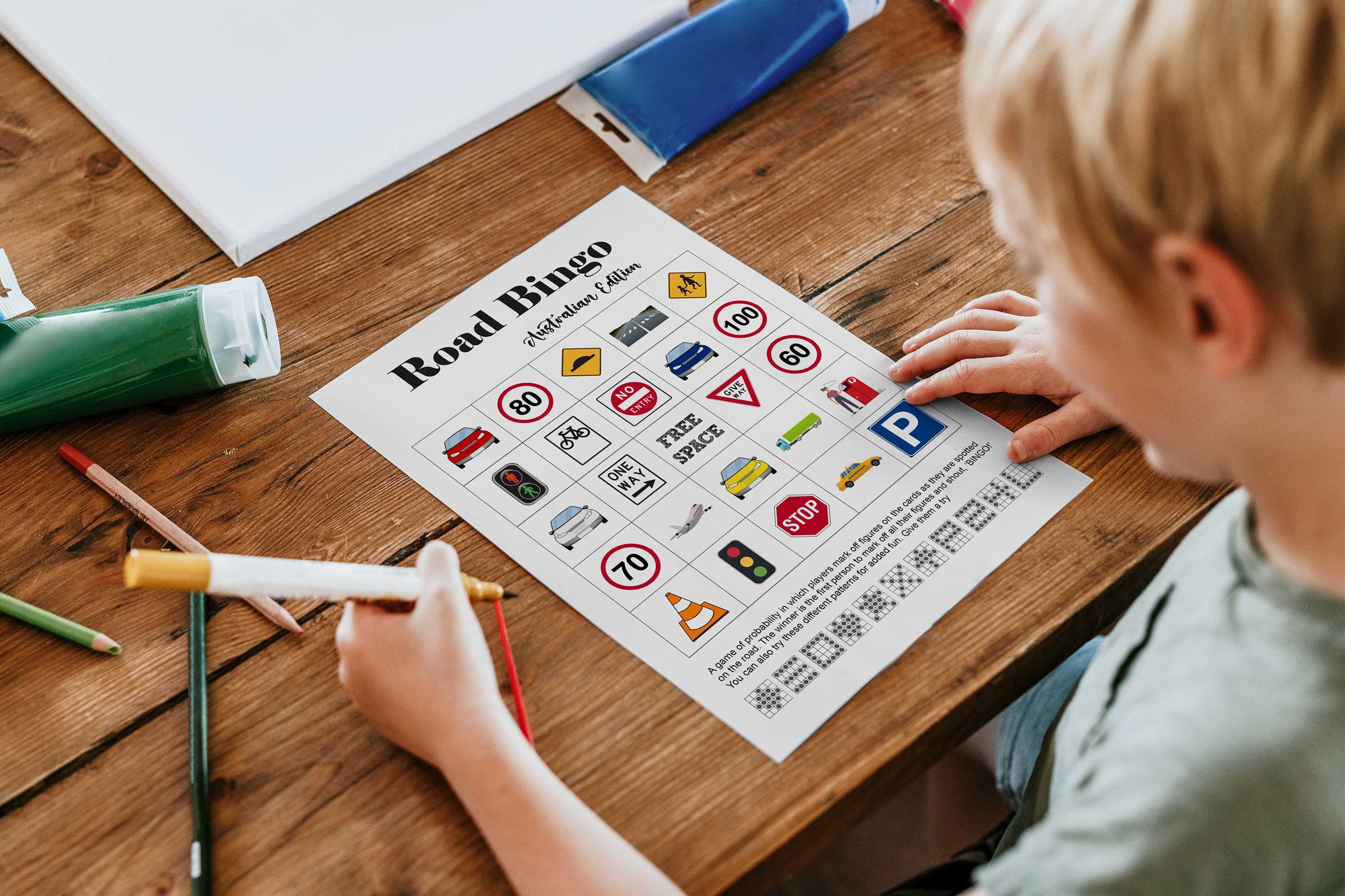 Road Bingo Australian Edition Printable Road Game for Family Trips