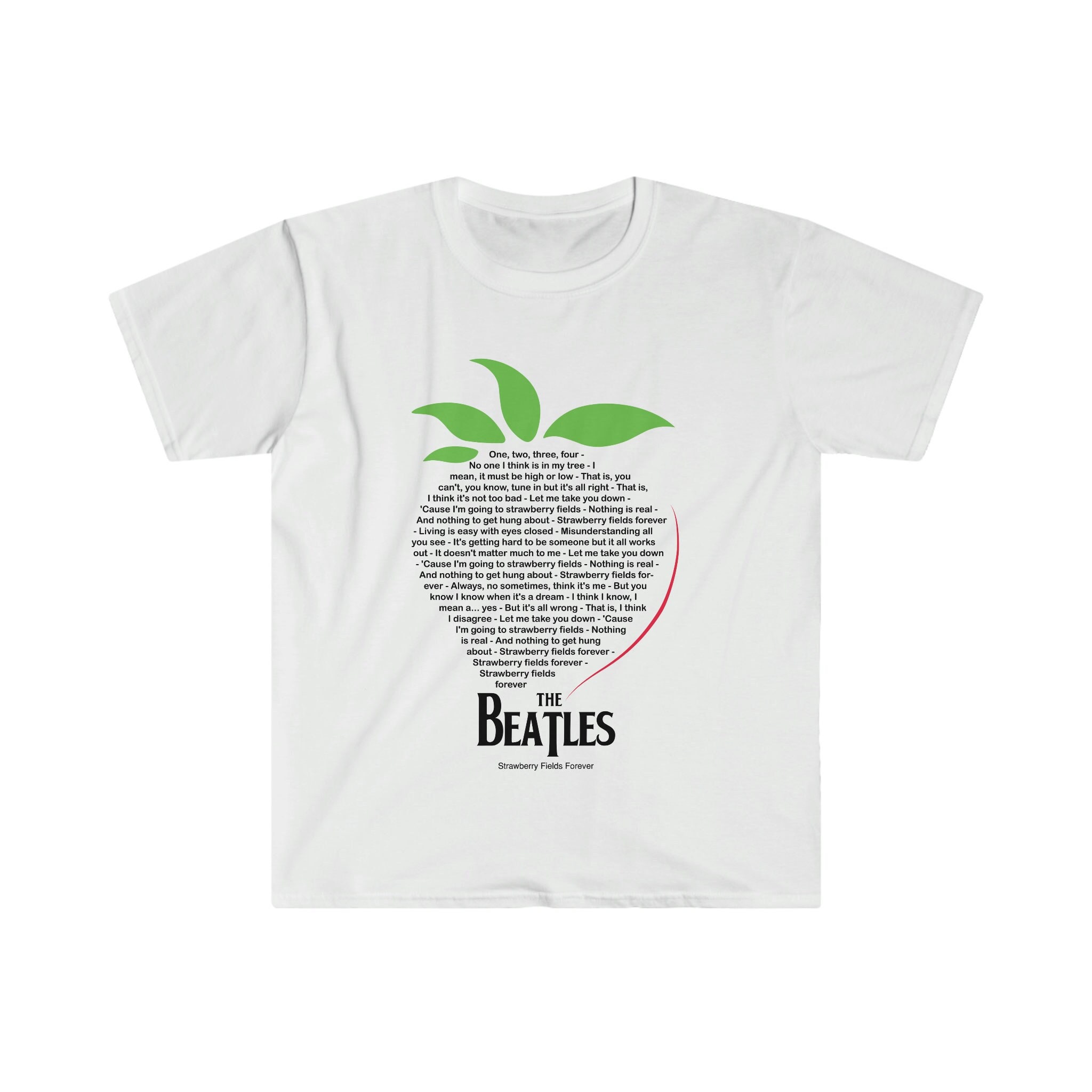 Beatles Tshirt Strawberry Fields Forever Lyrics Shirt John Lennon