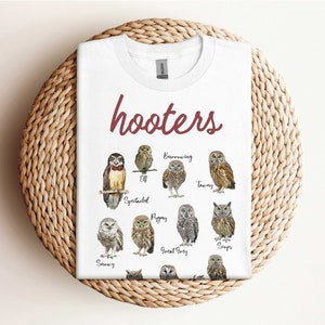 Eule lustiges Tshirt Geschenk für sie Hooters tshirt Lustiges Geschenk für Vogel-Enthusiast-T-Stück Eulenkarte Vogel-Enthusiastengeschenk