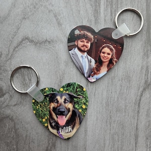 Kundenspezifisches Foto-Herz Keychain