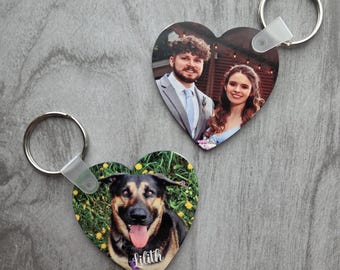 Kundenspezifisches Foto-Herz Keychain