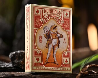 Orange Notorious Gambling Frog Playing Cards by Stockholm17 - Standard Poker Cards - Luxury, Rare & Collectable playing cards