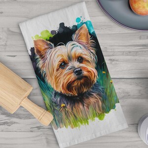 Yorkshire Terrier Tea Towel, Yorkie Kitchen Towel, Yorkie Mama, Yorkie Gift, Yorkshire Terrier Gift, Dog Lover Kitchen Decor, Yorkie Mom