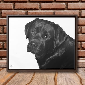 Black Labrador Retriever Canvas Print, Dog Artwork, Lab Mom Gift Wall Art, Home Decor, Black Lab Gift, Labrador Canvas Art, Black Lab Decor