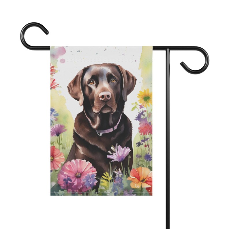 Vlag chocolade labrador tuin, vlag chocolade lab tuin, vlag chocolade labrador retriever, chocolade lab minnaar cadeau, vlag chocolade lab moeder afbeelding 5