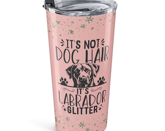 Vaso con purpurina de Labrador, taza de viaje para amantes de los labradores, de acero inoxidable, regalo ideal para mamá labradora, tapa negra para vaso de Labrador