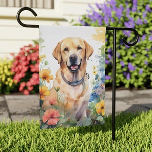 Labrador Retriever Spring Banner, Garden Flag, Yellow Lab Garden Decor, Lab Mama Gifts, Labrador Mom Present, Retriever Mini Flag, Lab Lover