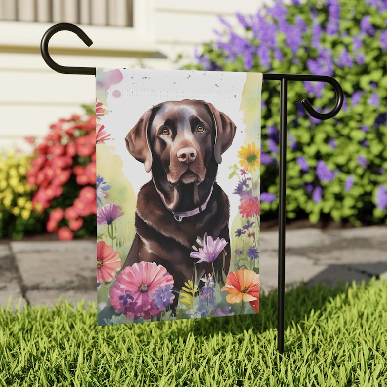 Chocolate Labrador Retriever Garden Flag Gift