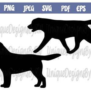 Labrador Retriever Silhouette Lab SVG - Labrador Clip Art - Labrador PNG - Labrador Outline