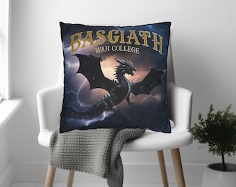 Fourth Wing Pillow, Basgiath War Collage Pillow, Iron Flame, Fourth Wing merch, Bookish gifts, Fantasy books, Booklover gifts, Reader gifts