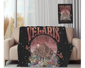 Velaris Decke, ACOTAR Decke, ACOTAR merch, Velaris, Night Court, SJM merch, Stadt des Sternenlichts, Bücherwurm Geschenke für Sie, Plüschdecke
