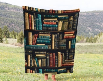 Cobertor para amantes de livros, cobertor para presente para amantes de livros, cobertor para livros vintage, presente para amantes de livros, presente para amantes de leitura, leitor ávido, cobertor de pelúcia
