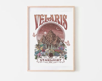 Velaris Poster, Velaris wall art, ACOTAR merch, SJM merch, City of Starlight, Night court, Bookish gifts, ACOTAR Poster, Matte Poster