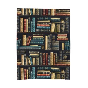 Book lover blanket, Book lover gift blanket, Vintage Books Blanket, gift for book lover, gift for reading lover, Bookworm, Plush Blanket image 8