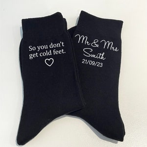 Personalised Wedding Socks | Wedding Day | Little Wedding Details | So you don't get cold feet socks | Custom Socks | Groom | Wedding gifts