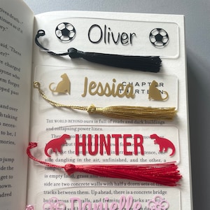 Acrylic Name Bookmark | Book Lover Gift | Birthday Gift | Stocking Filler | Reading Gift | Bookmark With Tassel | Personalised bookmark