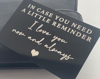 Personalised Wallet Insert |  Gift For Him Or Her | Valentine’s Day Gift | Birthday Gift | Partner Boyfriend Husband Gift | Stocking Filler