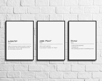FRIENDS Word Definition Print | A3 A4 Print | Digital Download | Home Décor | Friends | Famous Quotes | Wall Art | Funny | Minimalistic