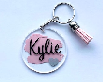 Personalised Keyring | Keychain With Tassel | Any Colour | Any Name